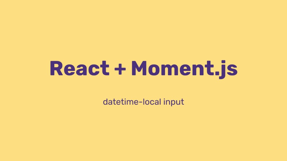 Native datetime-local input: add minimum value programmatically