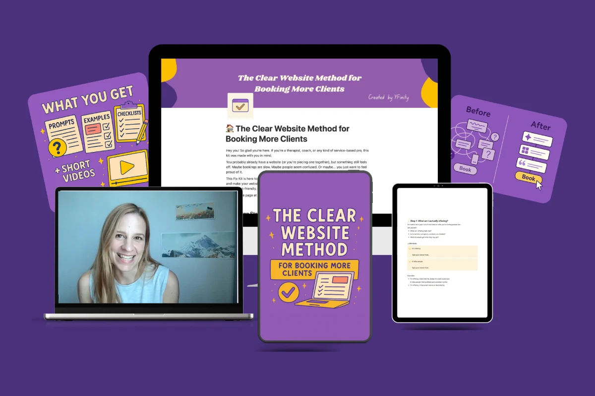 The Clear Website Method Featured Image Page A course illustration for the Clear Website Method